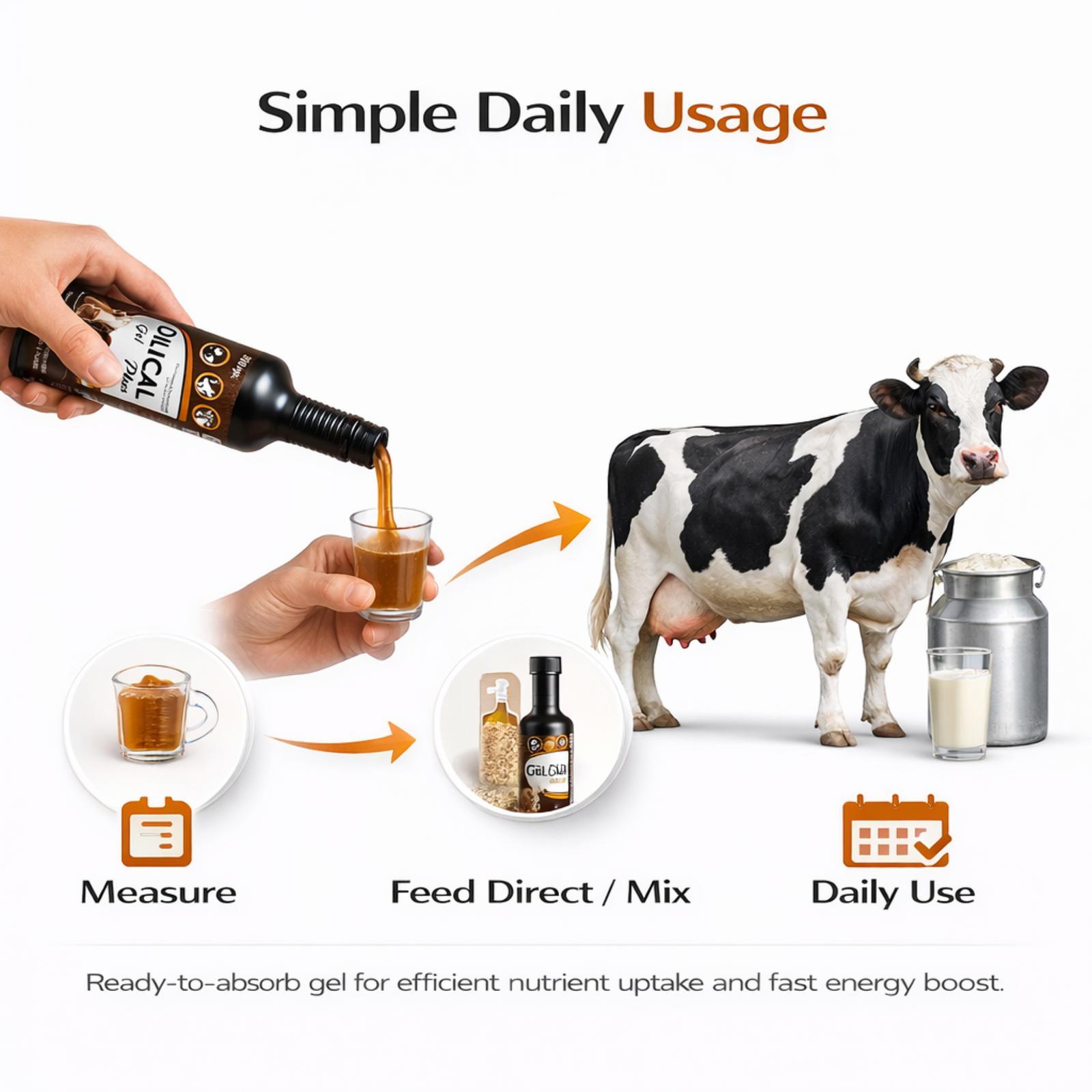 Energy Gel Plus | Instant Energy, Calcium & Vitamin Gel | Boosts Milk Yield & Stamina | for Cattle, Buffalo & Livestock 300g - Image 6
